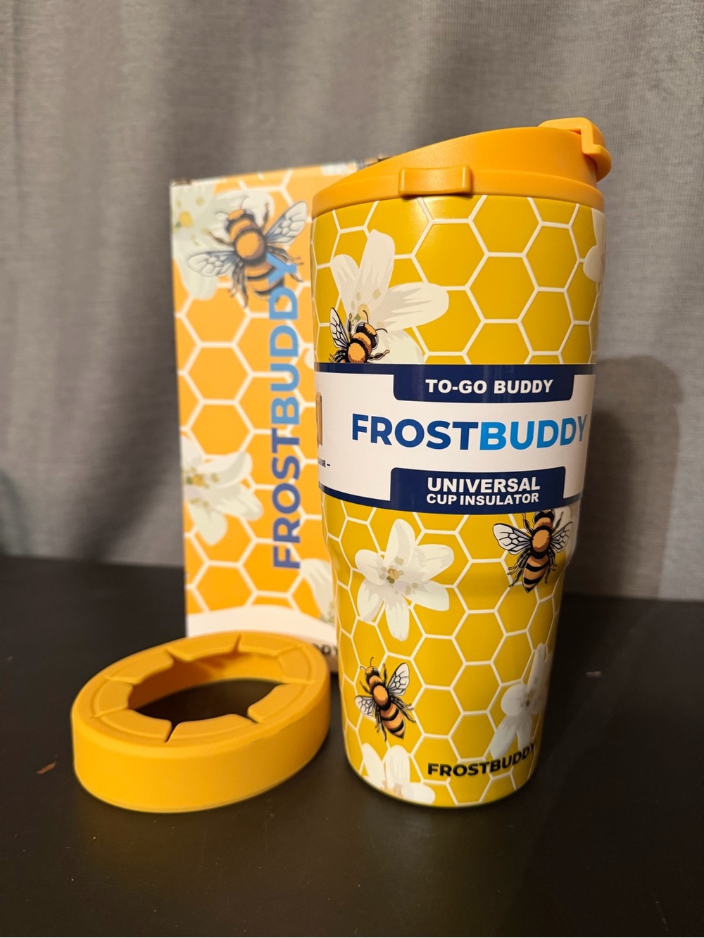 FrostBuddy To-Go Buddy Universal Cup Insulator- Bee Kind